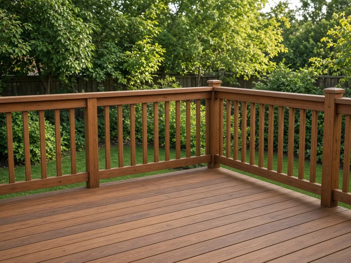 Timber deck and fence after stain