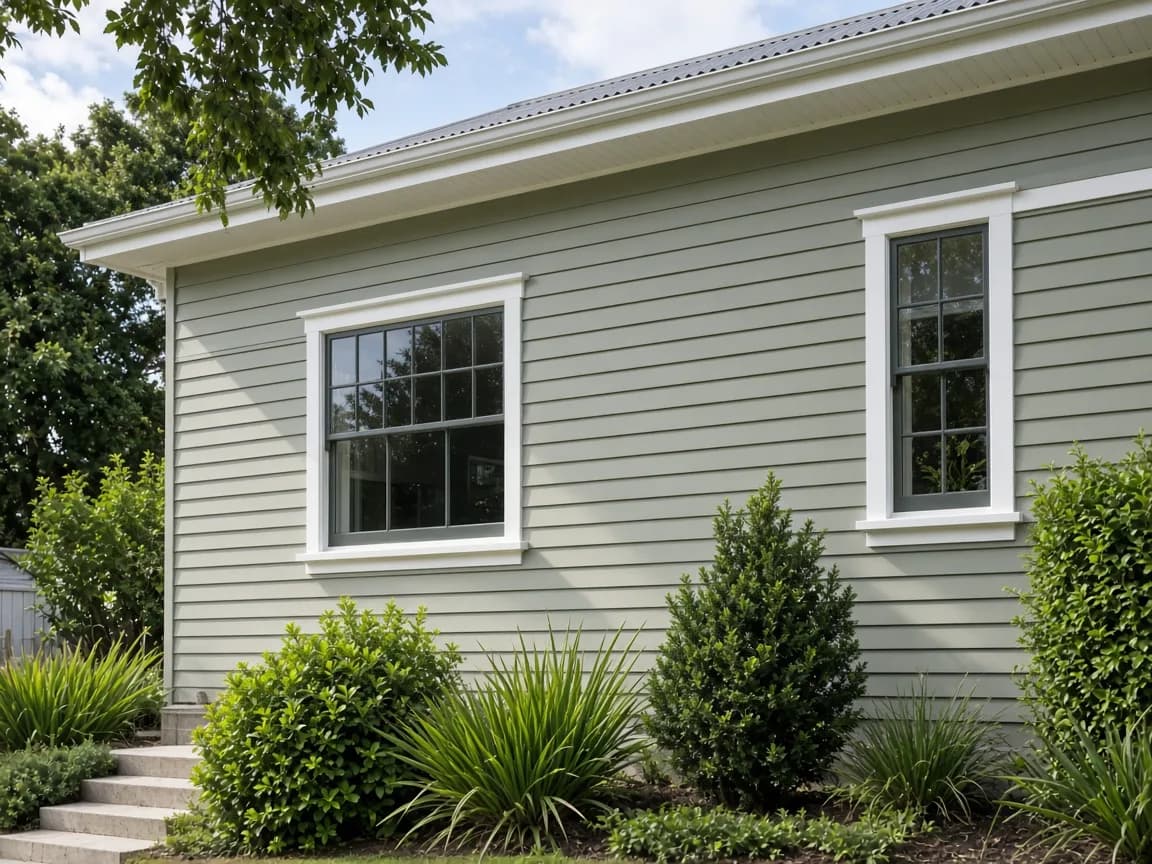 Weatherboard house exterior ready for painting